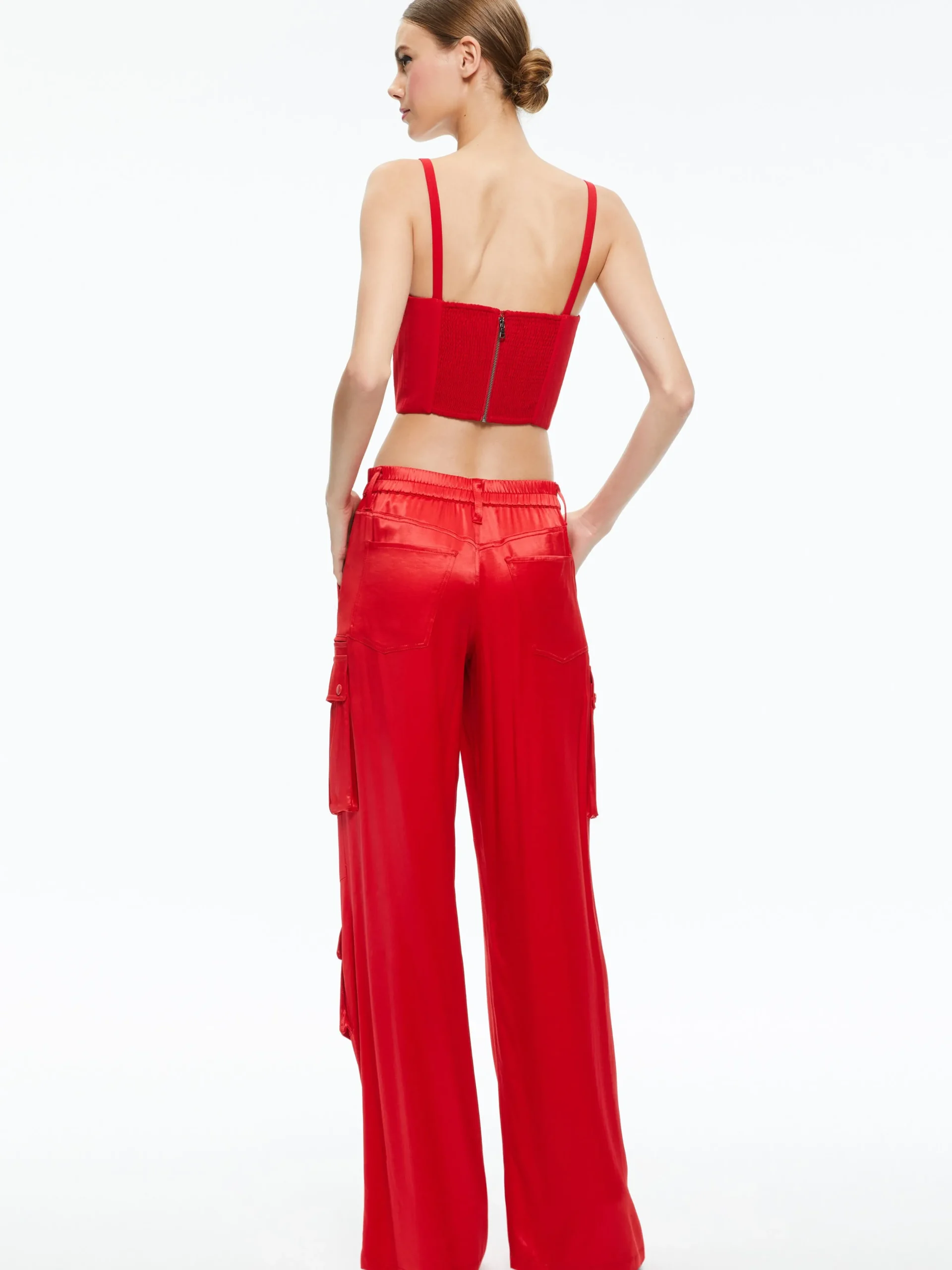 Alice and Olivia MATCHING SETS*ADARA BUSTIER TOP + JOETTE LOW RISE CARGO PANT