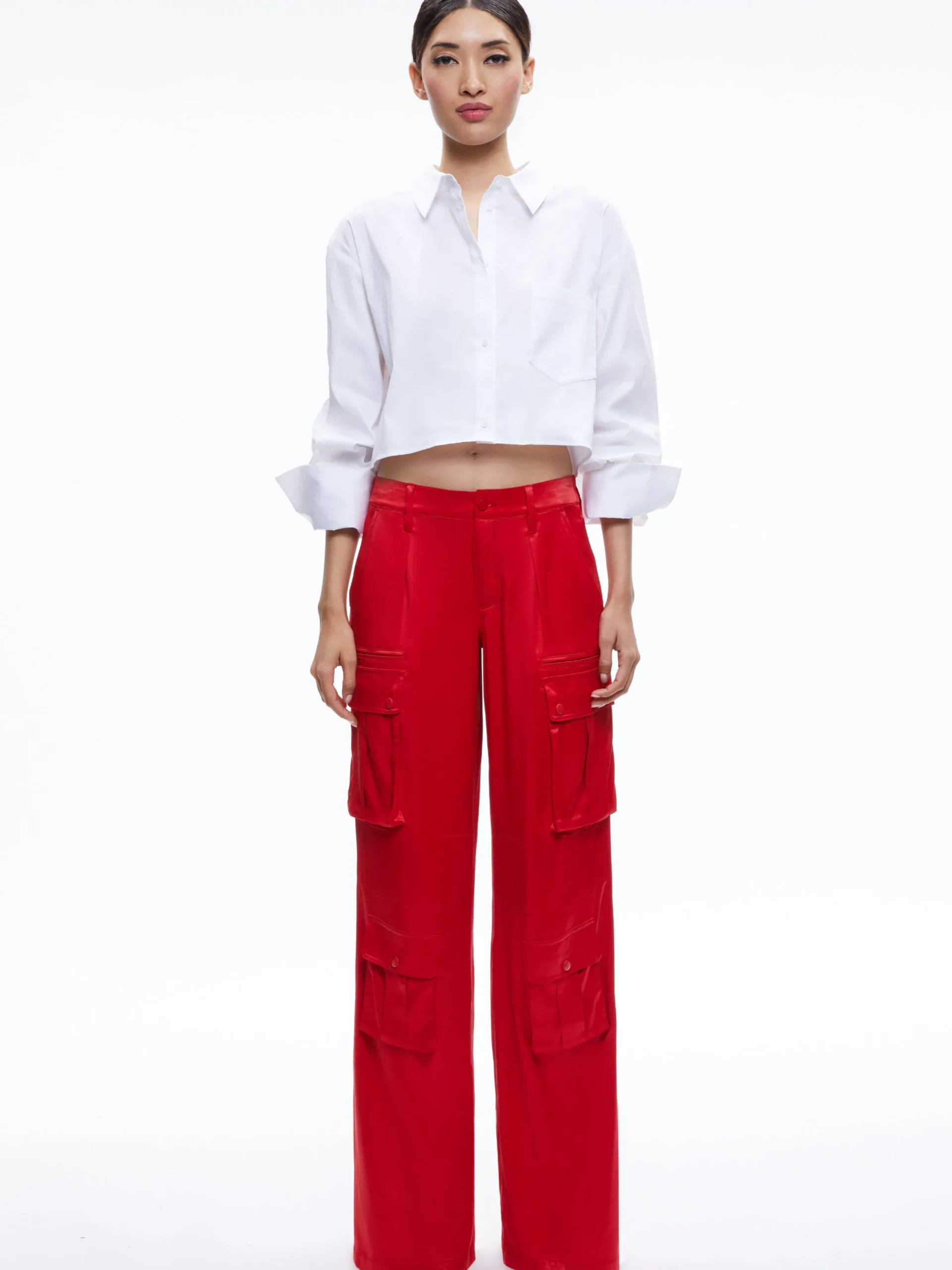 Alice and Olivia MATCHING SETS*ADARA BUSTIER TOP + JOETTE LOW RISE CARGO PANT