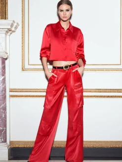 Alice and Olivia MATCHING SETS*ADARA BUSTIER TOP + JOETTE LOW RISE CARGO PANT