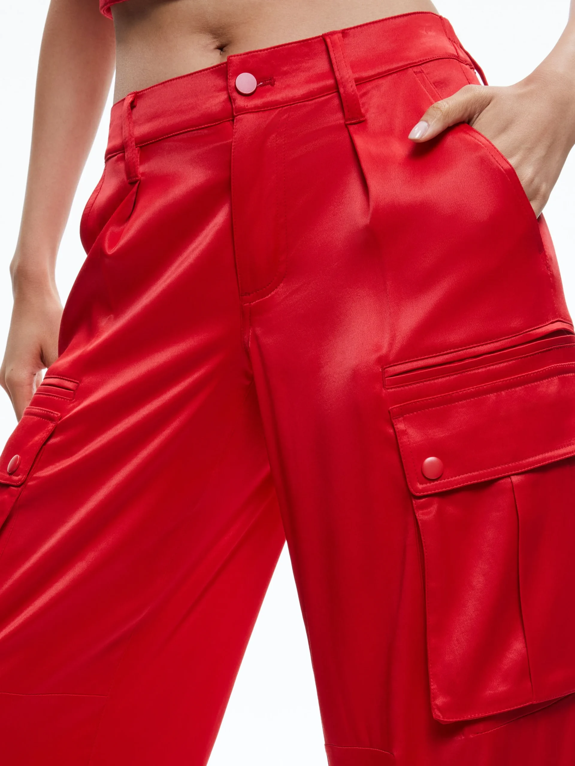Alice and Olivia MATCHING SETS*ADARA BUSTIER TOP + JOETTE LOW RISE CARGO PANT