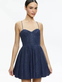 Alice and Olivia MINI|DRESSES*ADARA SPAGHETTI STRAP BUSTIER MINI DRESS