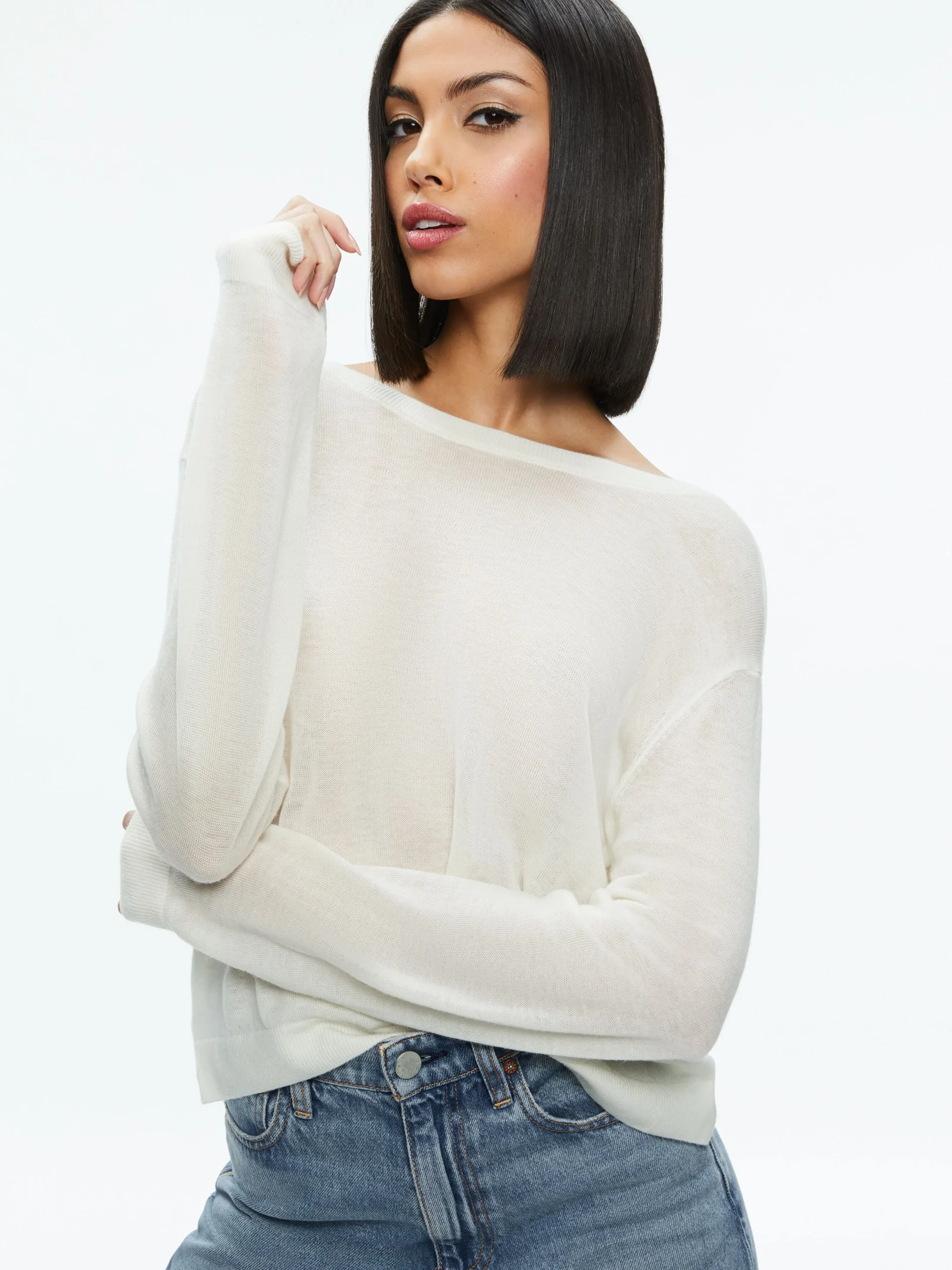Alice and Olivia ESSENTIALS|SWEATERS*AKERS REVERSIBLE PULLOVER