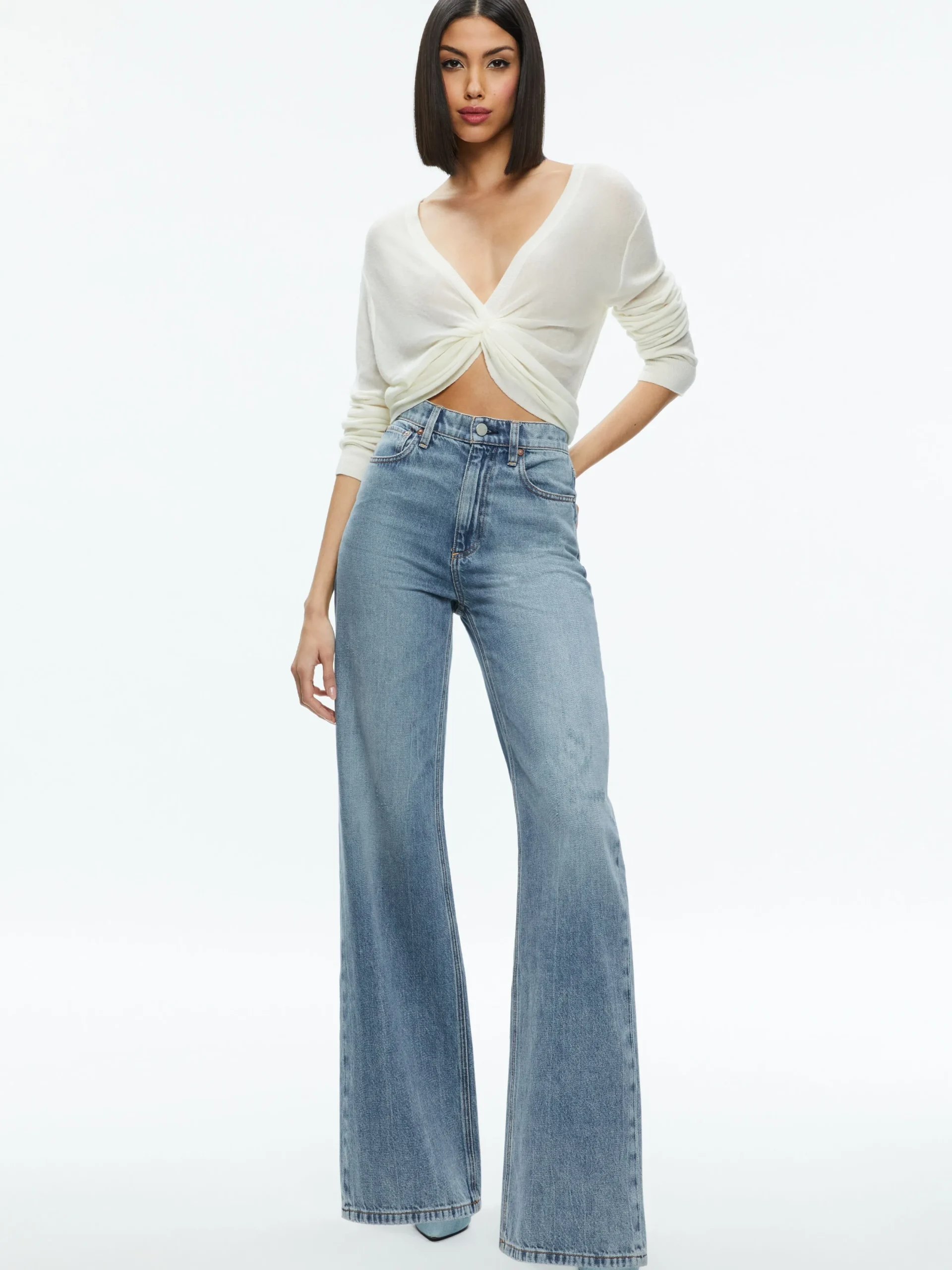 Alice and Olivia ESSENTIALS|SWEATERS*AKERS REVERSIBLE PULLOVER