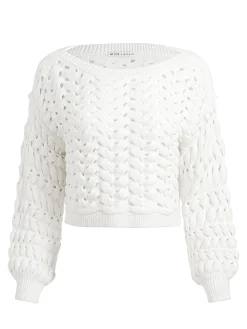 Alice and Olivia SWEATERS*ALLENE CABLE KNIT CREWNECK