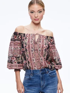 Alice and Olivia TOPS*ALTA OFF THE SHOULDER TOP
