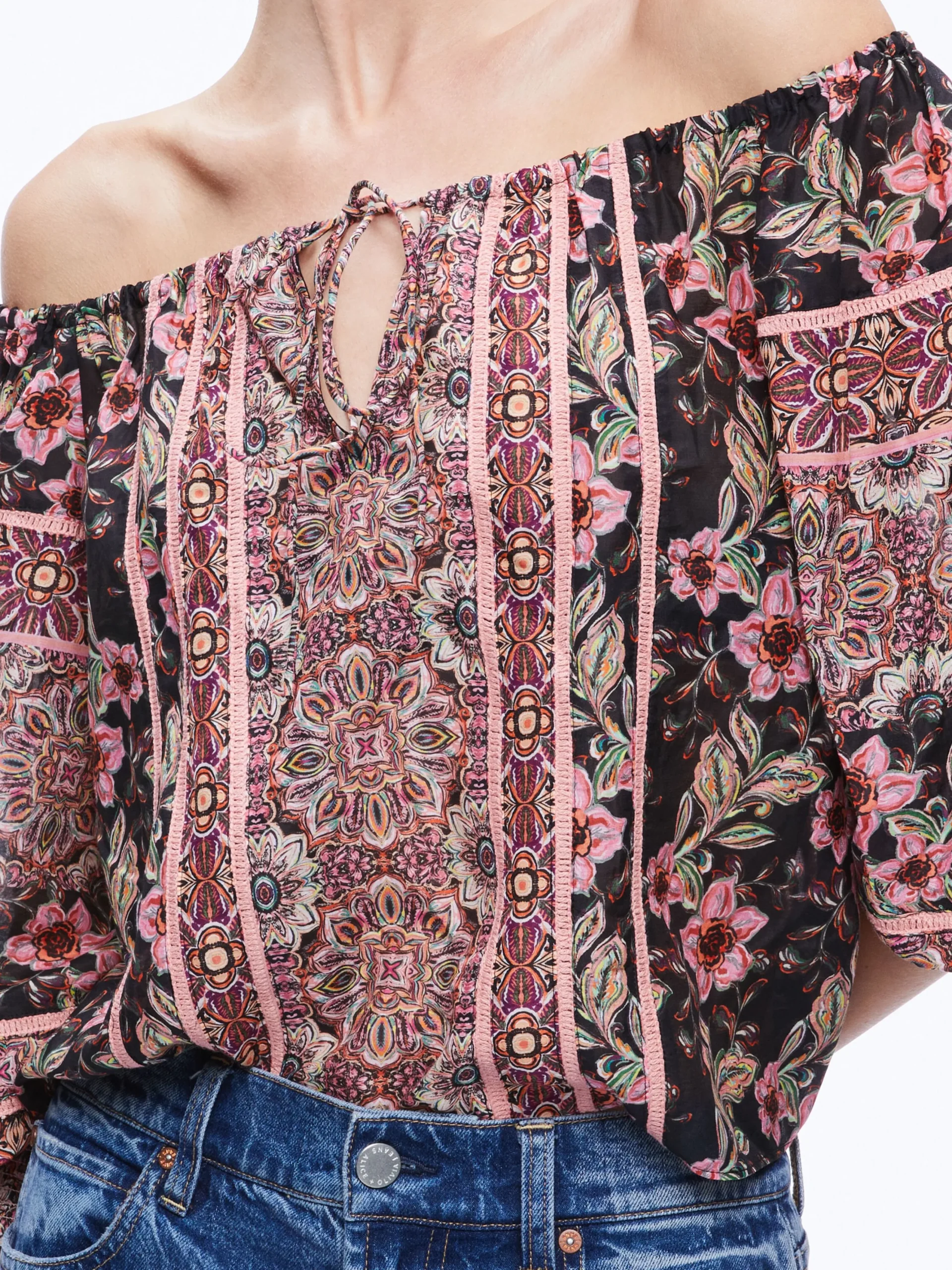 Alice and Olivia TOPS*ALTA OFF THE SHOULDER TOP