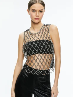 Alice and Olivia STACEY'S FAVORITES|TOPS*AMAL EMBELLISHED TANK