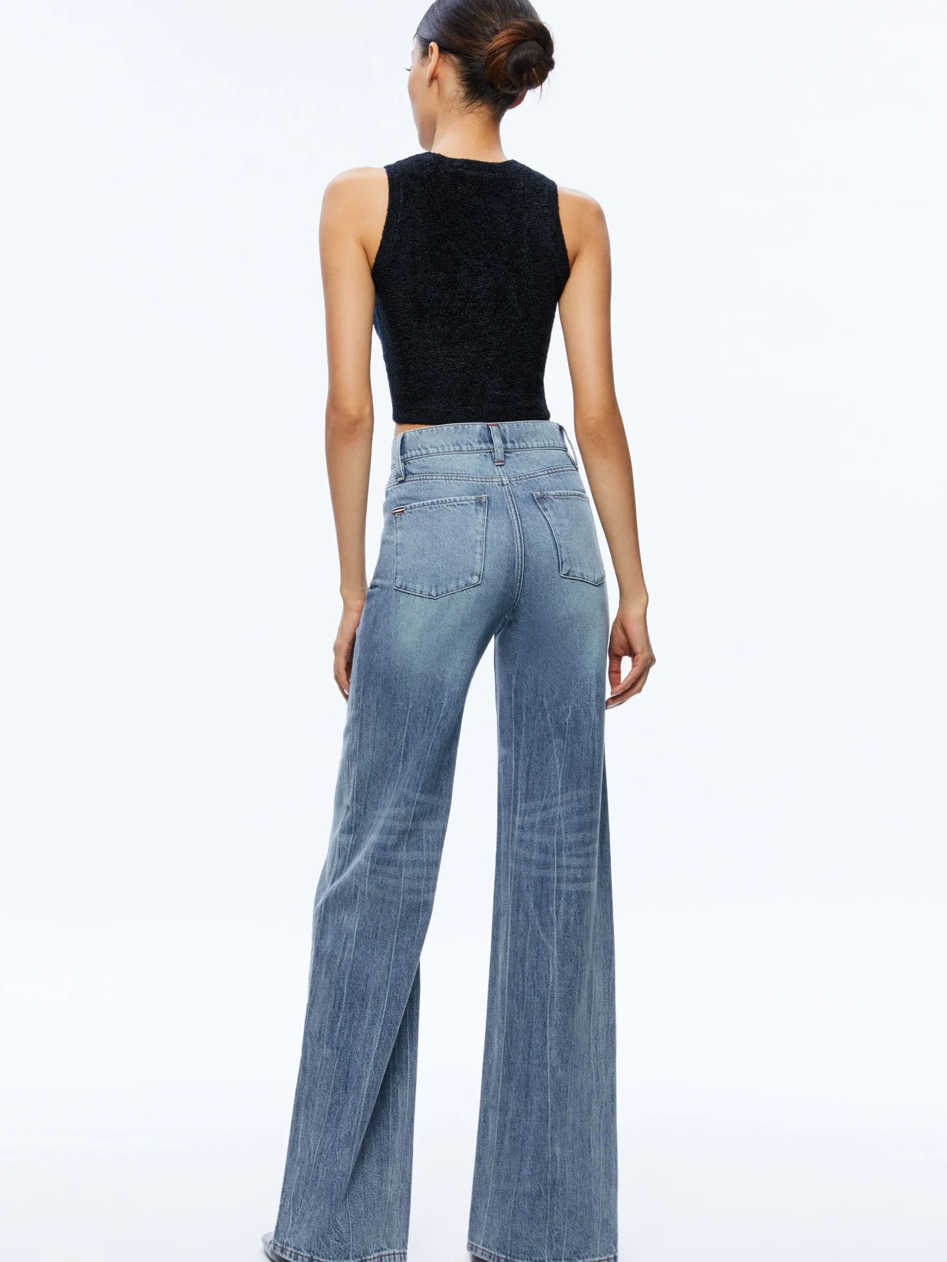 Alice and Olivia SWEATERS|TOPS*AMITY SLEEVELESS CROPPED TANK