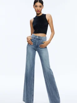 Alice and Olivia SWEATERS|TOPS*AMITY SLEEVELESS CROPPED TANK