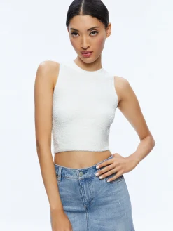 Alice and Olivia TOPS*AMITY SLEEVELESS CROPPED TANK