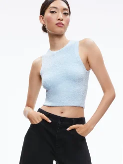 Alice and Olivia SWEATERS*AMITY SLEEVELESS CROPPED TANK