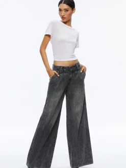 Alice and Olivia JEAN SHOP|JEANS*ANDERS LOW RISE PLEATED JEAN
