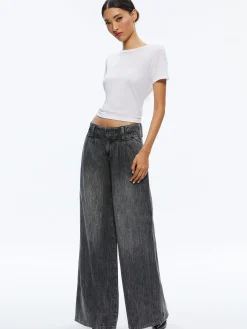Alice and Olivia JEAN SHOP|JEANS*ANDERS LOW RISE PLEATED JEAN