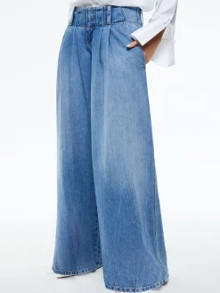 Alice and Olivia JEAN SHOP|JEANS*ANDERS LOW RISE PLEATED JEAN