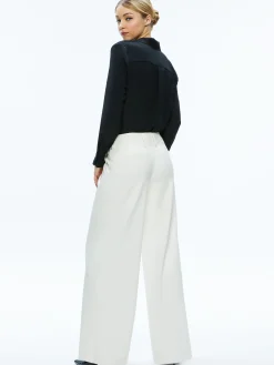 Alice and Olivia VEGAN LEATHER|ESSENTIALS*ANDERS VEGAN LEATHER LOW RISE PANT