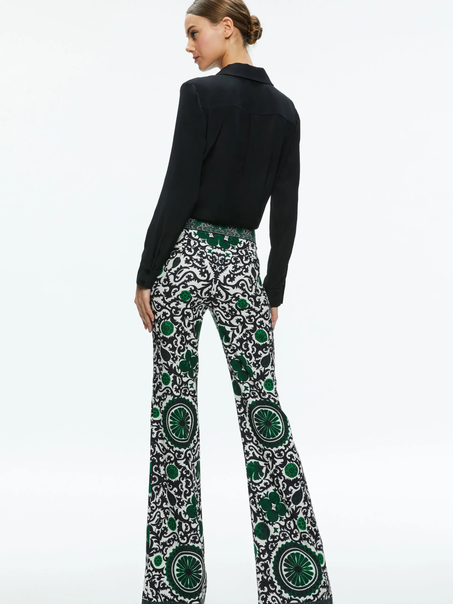 Alice and Olivia THE WORKWEAR EDIT|PANTS*ANDREW HIGH WAISTED BOOTCUT SLIM PANT