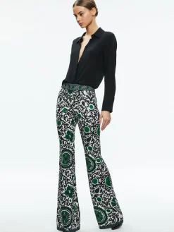 Alice and Olivia THE WORKWEAR EDIT|PANTS*ANDREW HIGH WAISTED BOOTCUT SLIM PANT
