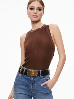 Alice and Olivia ESSENTIALS|TOPS*ANGELINA CREWNECK TANK
