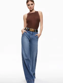 Alice and Olivia ESSENTIALS|TOPS*ANGELINA CREWNECK TANK