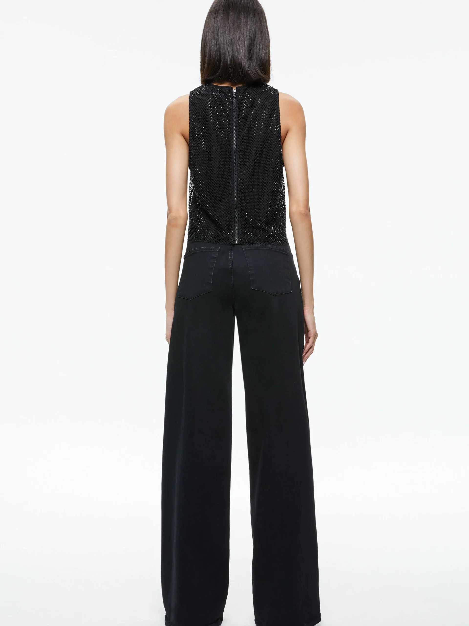 Alice and Olivia TOPS*ANGELINA CRYSTAL EMBELLISHED TANK