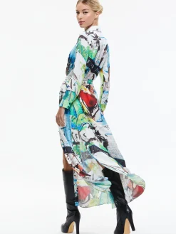 Alice and Olivia MAXI|DRESSES*A+O X BASQUIAT CHASSIDY MAXI SHIRT DRESS