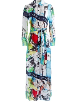 Alice and Olivia MAXI|DRESSES*A+O X BASQUIAT CHASSIDY MAXI SHIRT DRESS