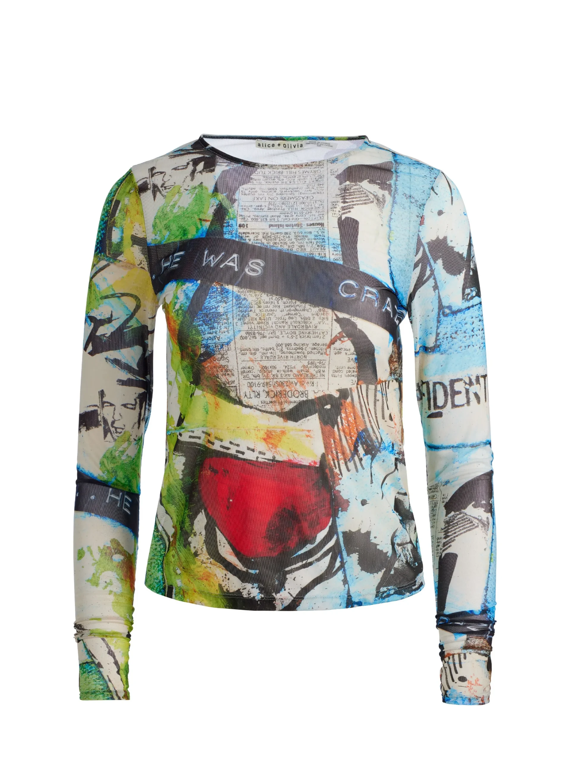 Alice and Olivia TOPS*A+O X BASQUIAT DELAINA TOP
