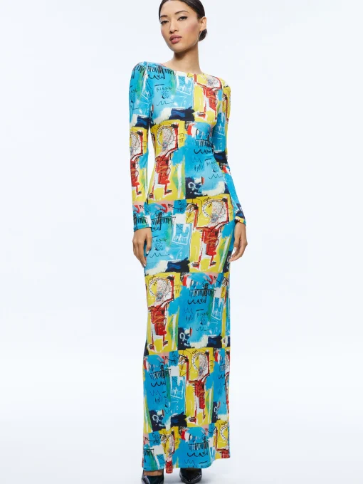 Alice and Olivia STACEY'S FAVORITES|GUEST OF*A+O X BASQUIAT DELORA MAXI DRESS