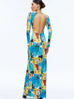 Alice and Olivia STACEY'S FAVORITES|GUEST OF*A+O X BASQUIAT DELORA MAXI DRESS