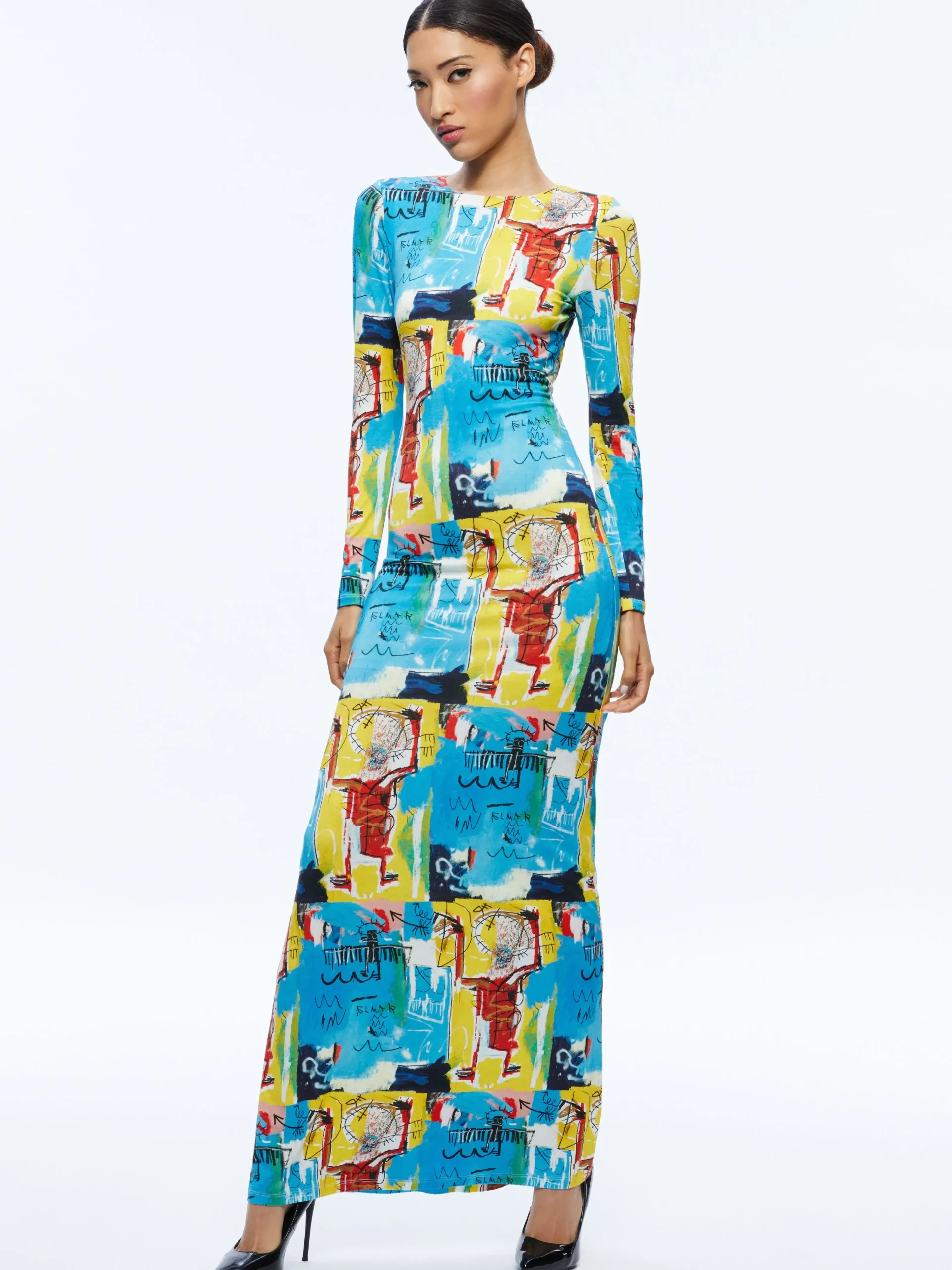 Alice and Olivia STACEY'S FAVORITES|GUEST OF*A+O X BASQUIAT DELORA MAXI DRESS
