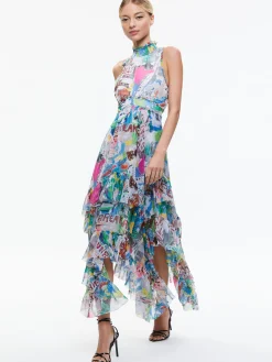 Alice and Olivia GUEST OF|MAXI*A+O X BASQUIAT EVELYN MAXI DRESS