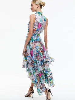 Alice and Olivia GUEST OF|MAXI*A+O X BASQUIAT EVELYN MAXI DRESS