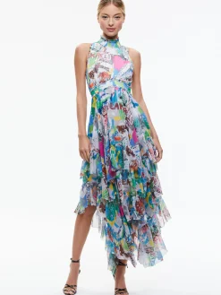 Alice and Olivia GUEST OF|MAXI*A+O X BASQUIAT EVELYN MAXI DRESS