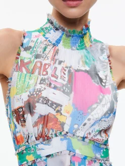 Alice and Olivia GUEST OF|MAXI*A+O X BASQUIAT EVELYN MAXI DRESS