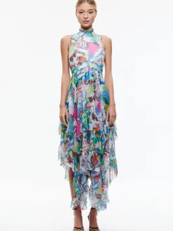 Alice and Olivia GUEST OF|MAXI*A+O X BASQUIAT EVELYN MAXI DRESS