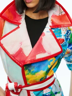 Alice and Olivia VEGAN LEATHER|JACKETS + COATS*A+O X BASQUIAT NEVADA VEGAN LEATHER TRENCH COAT