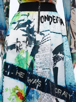 Alice and Olivia STACEY'S FAVORITES|SKIRTS*A+O X BASQUIAT TINA EMBELLISHED MAXI SKIRT