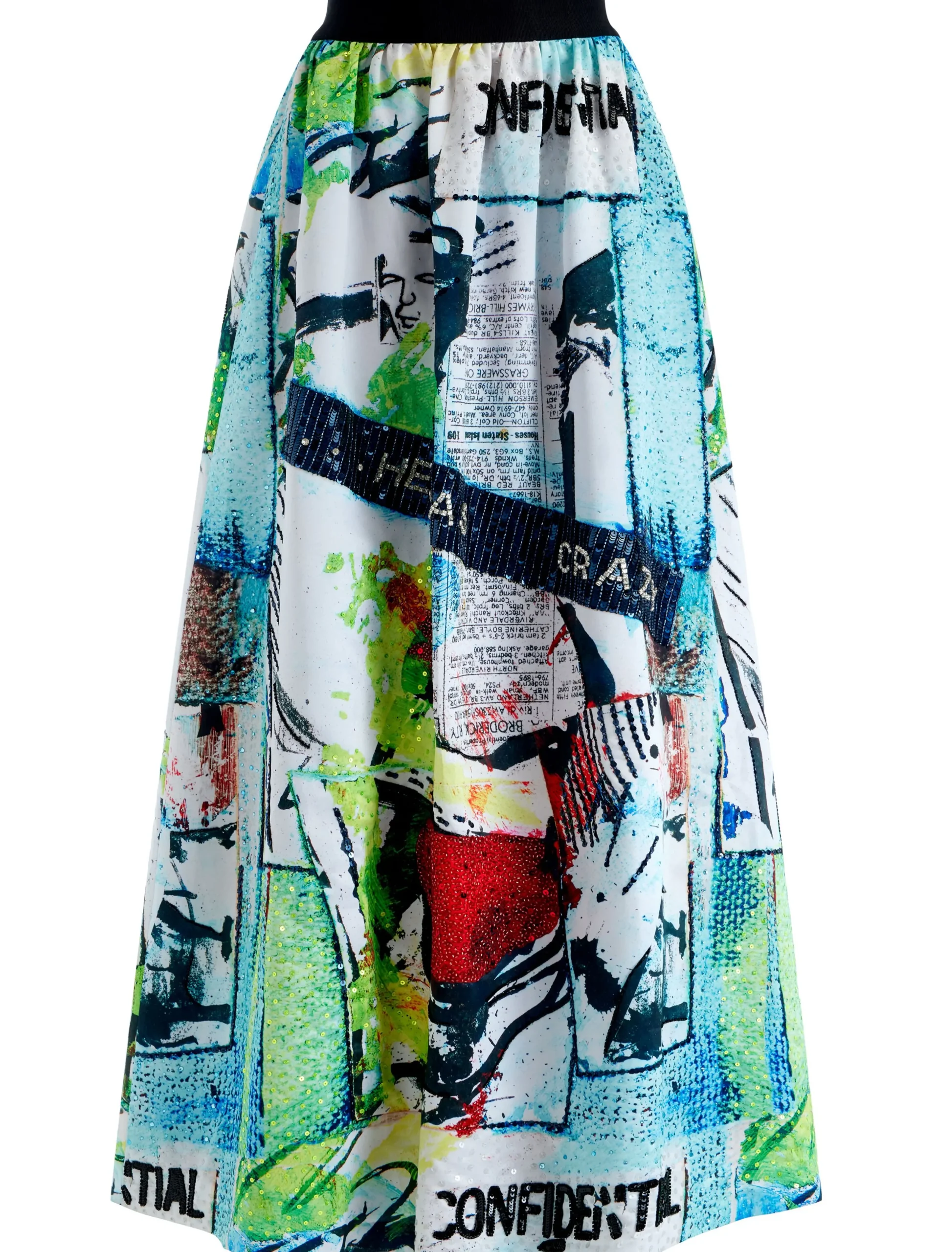 Alice and Olivia STACEY'S FAVORITES|SKIRTS*A+O X BASQUIAT TINA EMBELLISHED MAXI SKIRT