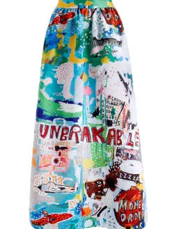 Alice and Olivia STACEY'S FAVORITES|SKIRTS*A+O X BASQUIAT TINA TEA LENGTH SKIRT
