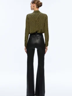 Alice and Olivia TOPS*A+O X BASQUIAT WILLA PLACKET TOP