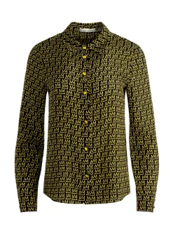 Alice and Olivia TOPS*A+O X BASQUIAT WILLA PLACKET TOP