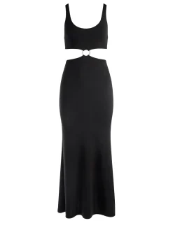 Alice and Olivia MAXI|DRESSES*ARIZONA CUTOUT O-RING MAXI DRESS
