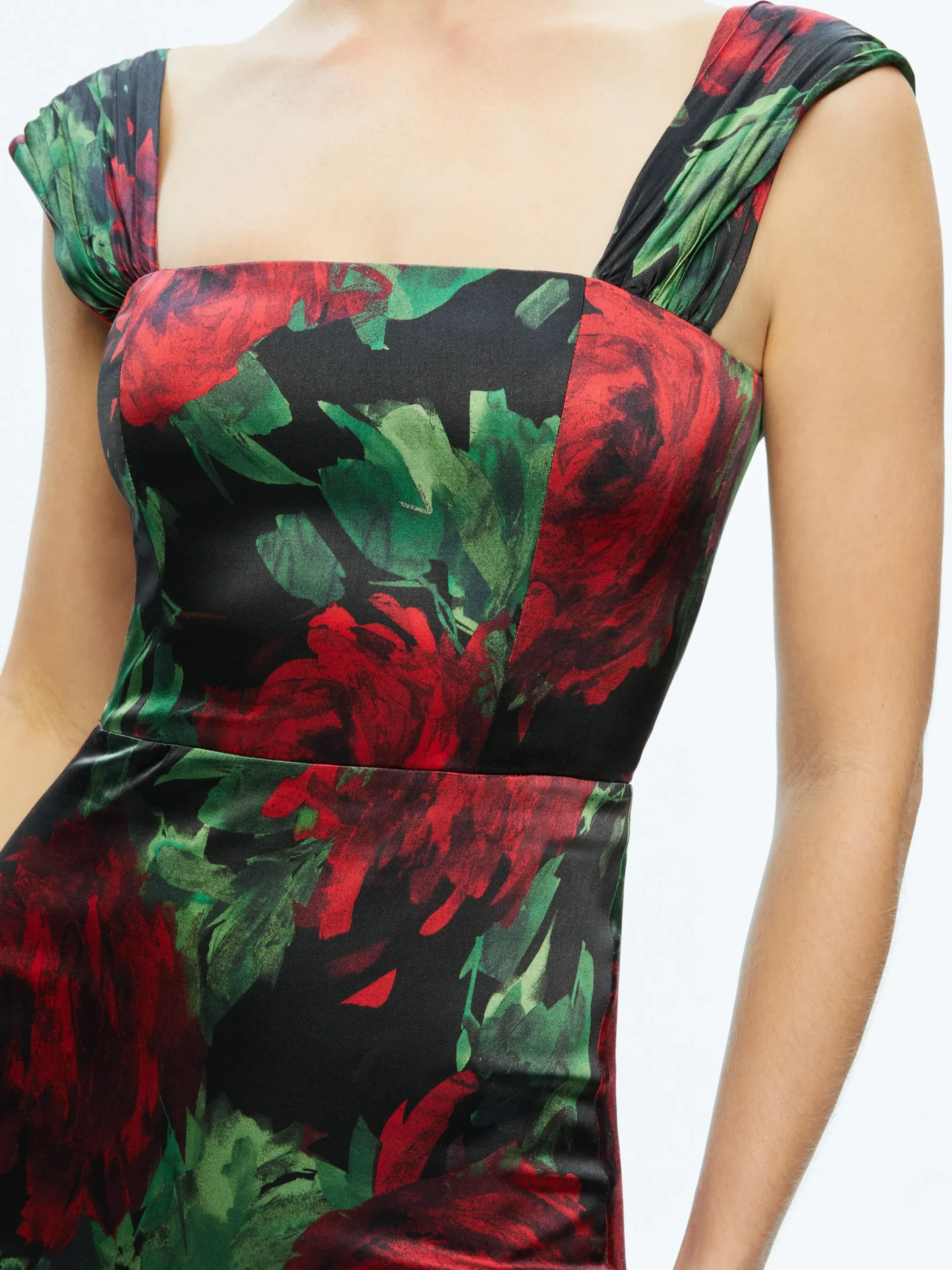 Alice and Olivia GUEST OF|MAXI*ARZA OFF SHOULDER MAXI DRESS