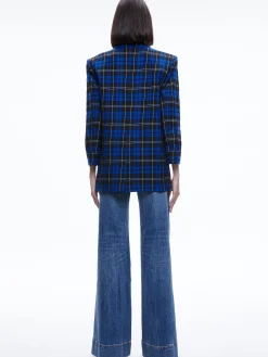 Alice and Olivia MATCHING SETS*ASHLEY OVERSIZED BLAZER + MAEVE MIDI SLIP SKIRT