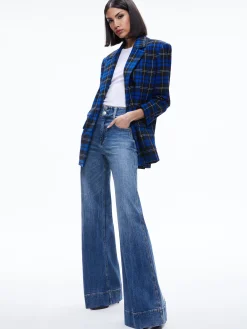 Alice and Olivia MATCHING SETS*ASHLEY OVERSIZED BLAZER + MAEVE MIDI SLIP SKIRT