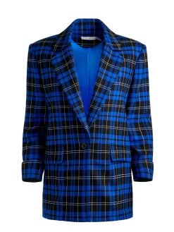Alice and Olivia MATCHING SETS*ASHLEY OVERSIZED BLAZER + MAEVE MIDI SLIP SKIRT