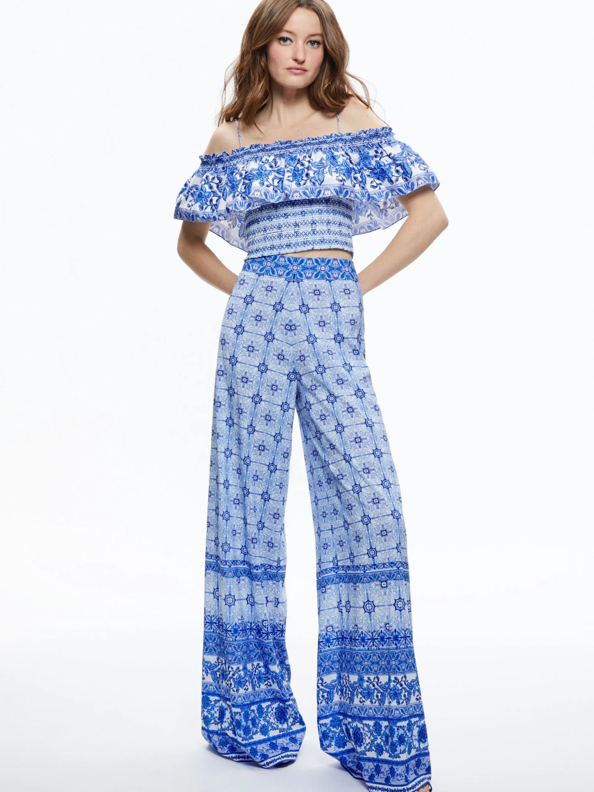 Alice and Olivia PANTS*ATHENA WIDE LEG PANT