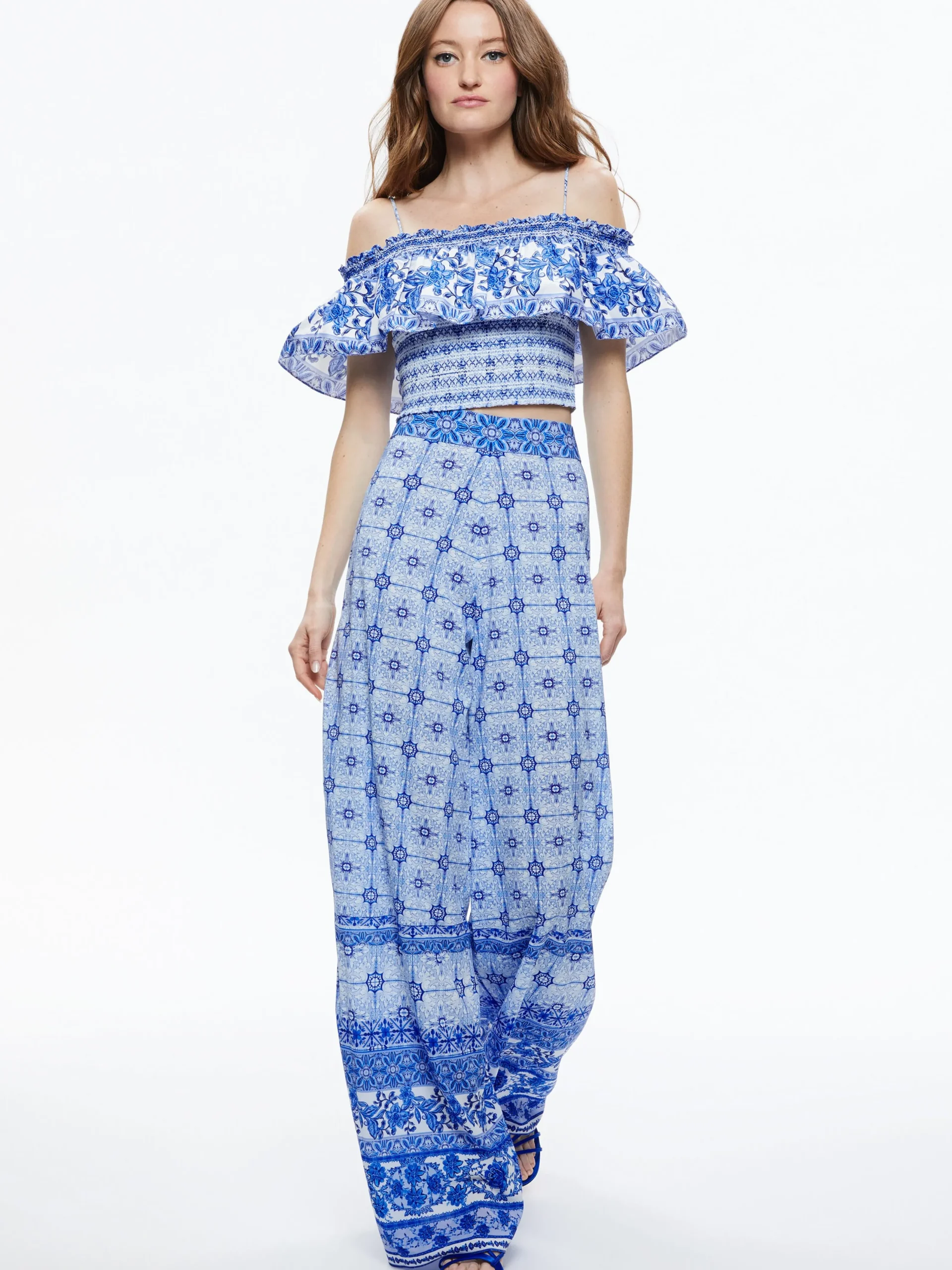 Alice and Olivia PANTS*ATHENA WIDE LEG PANT