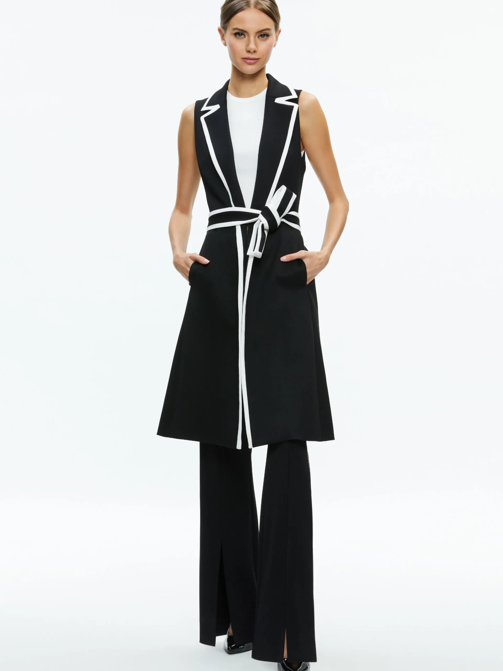 Alice and Olivia ESSENTIALS|THE WORKWEAR EDIT*AUBREY LONG TRENCH VEST