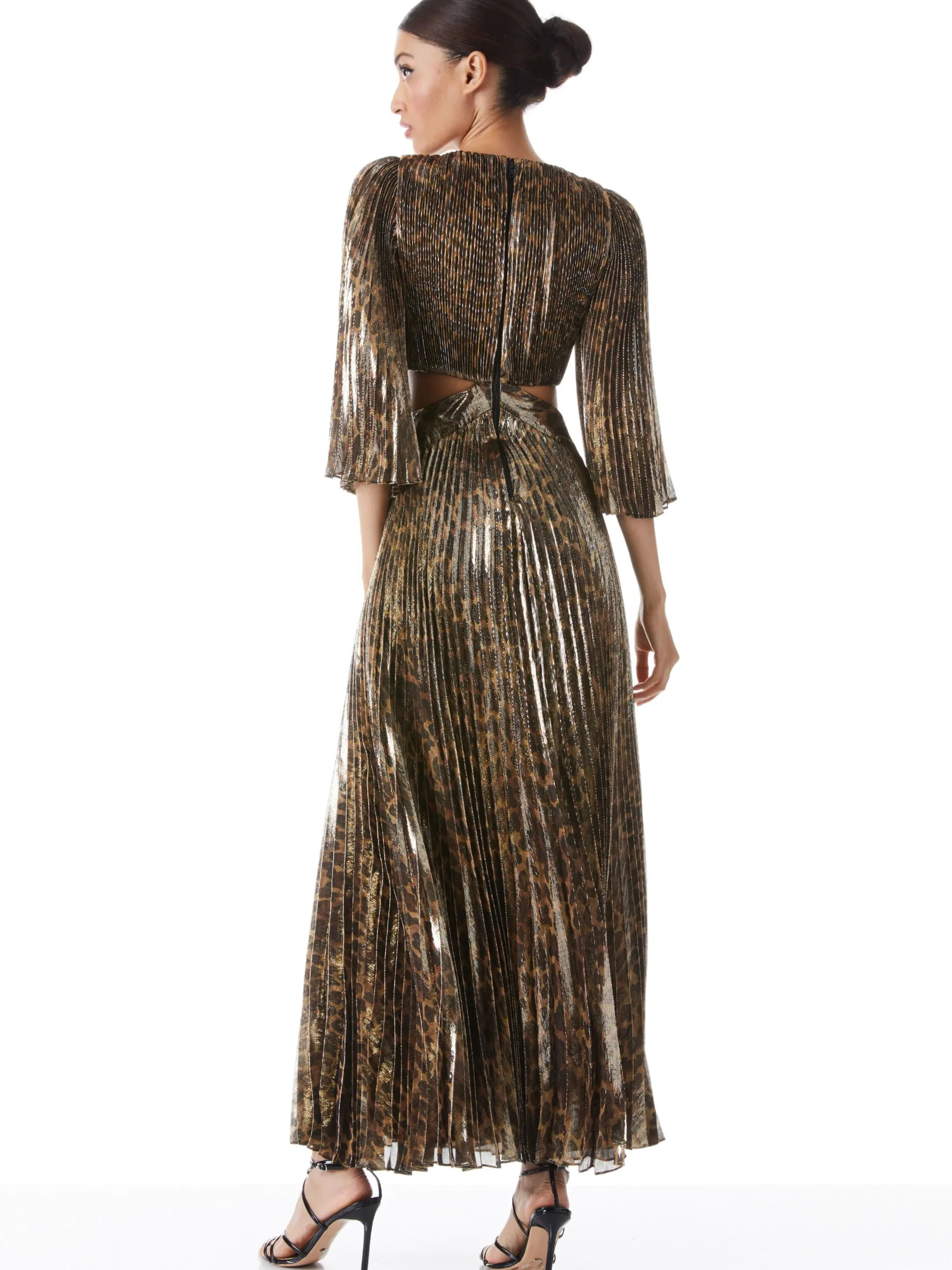 Alice and Olivia MAXI|DRESSES*BAHAMA V-NECK CUT OUT MAXI DRESS